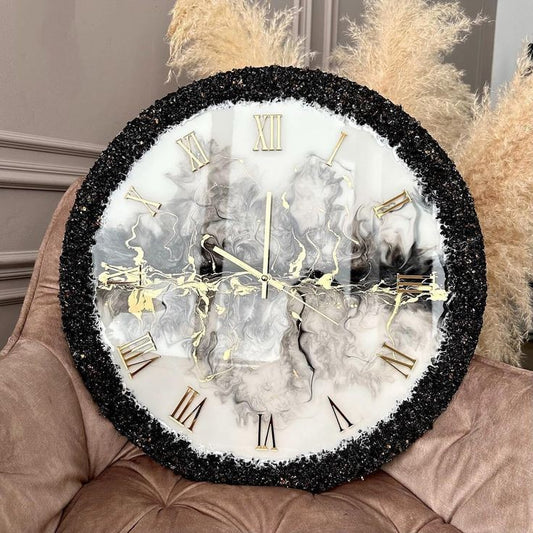 Black Smoke resin clock